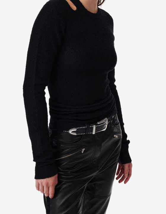 BAIYO CUT-OUT RIBBED SWEATER
